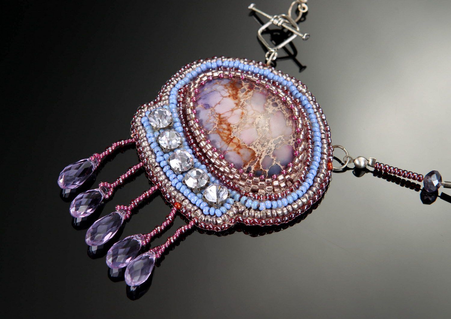 Handmade pendant with variscite photo 1