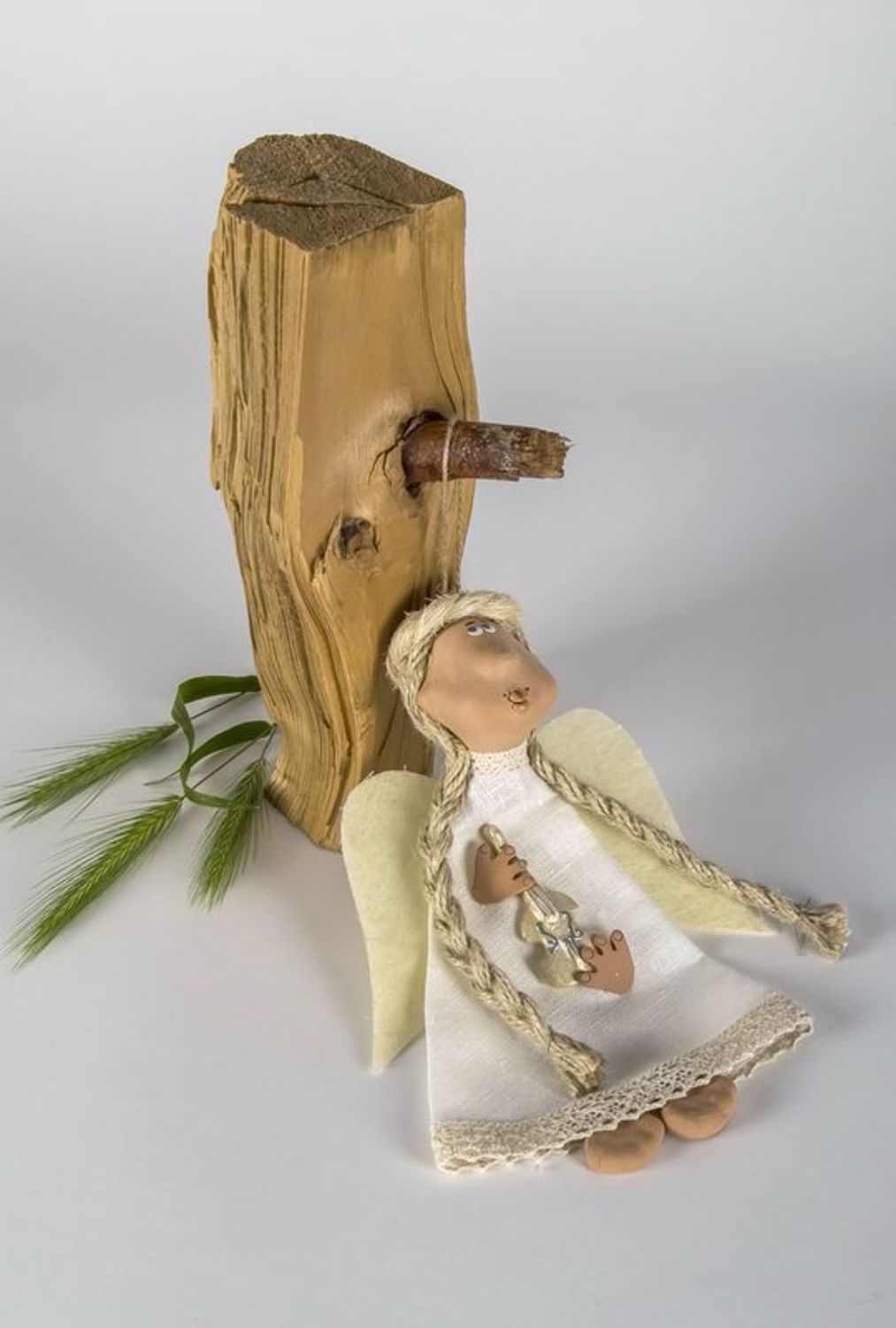 Suspension décorative ange céramique faite main photo 5
