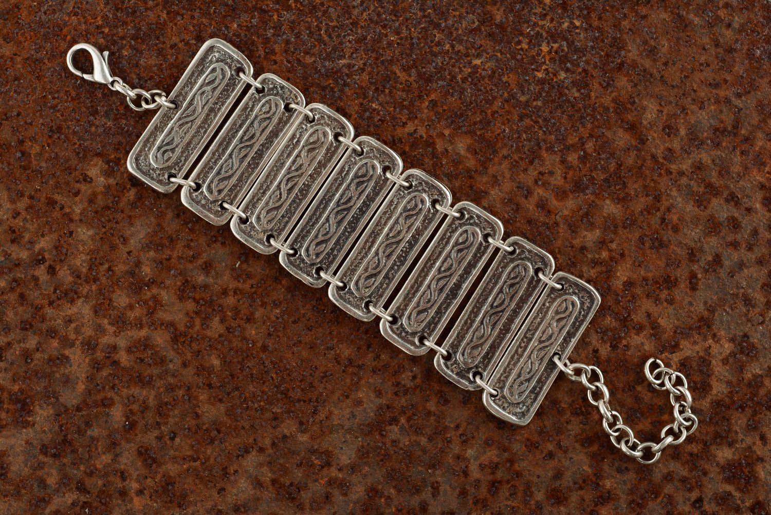 Bracelete largo de metal pulseiras femininas de metal foto 1