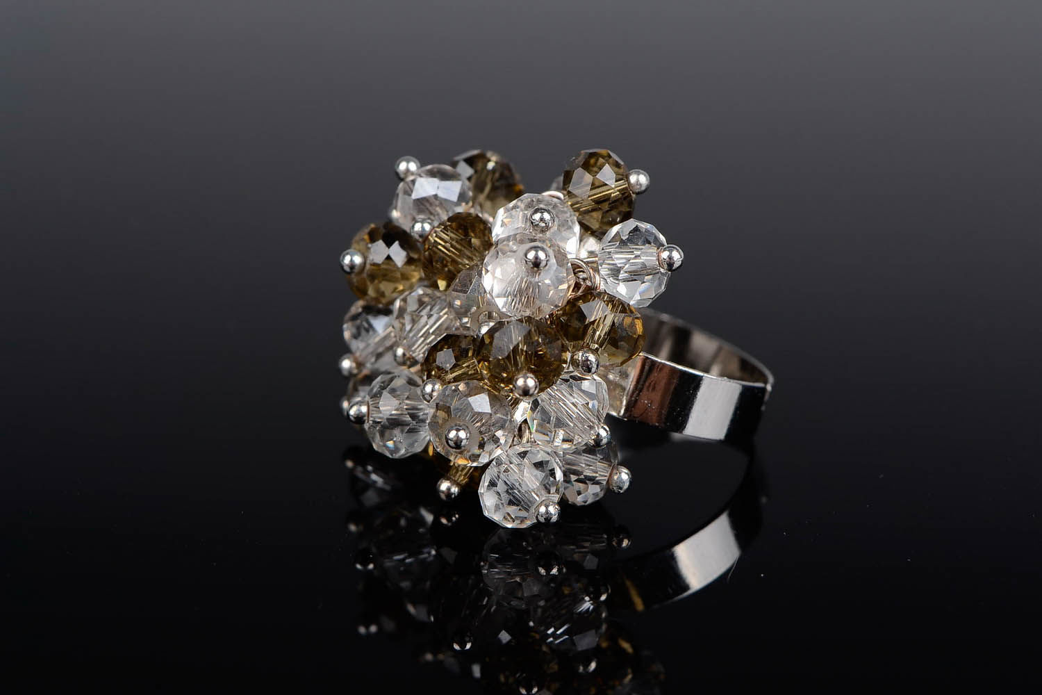 Ring with Czech crystal photo 2