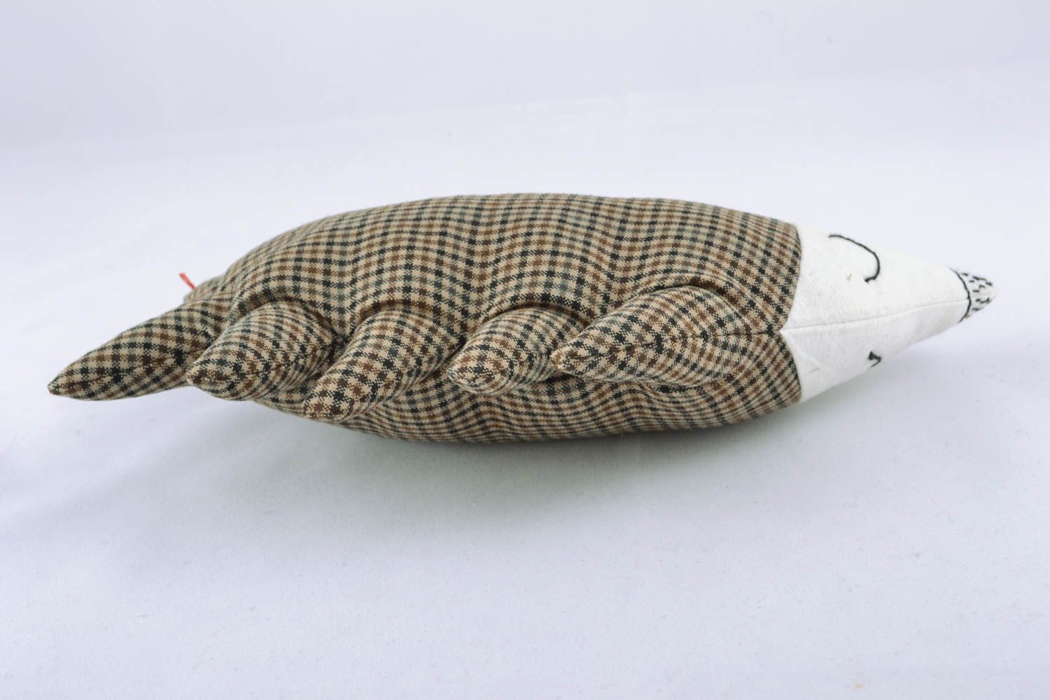 Soft fabric toy Checkered Hedgehog photo 1