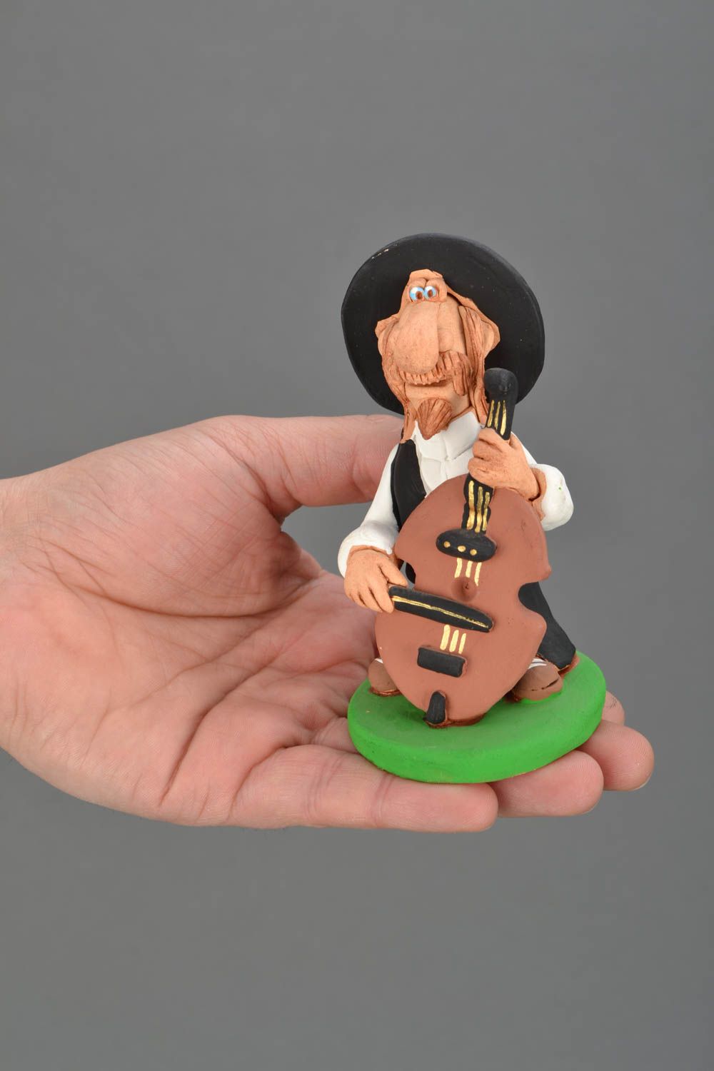 Keramische Figur Musiker foto 2
