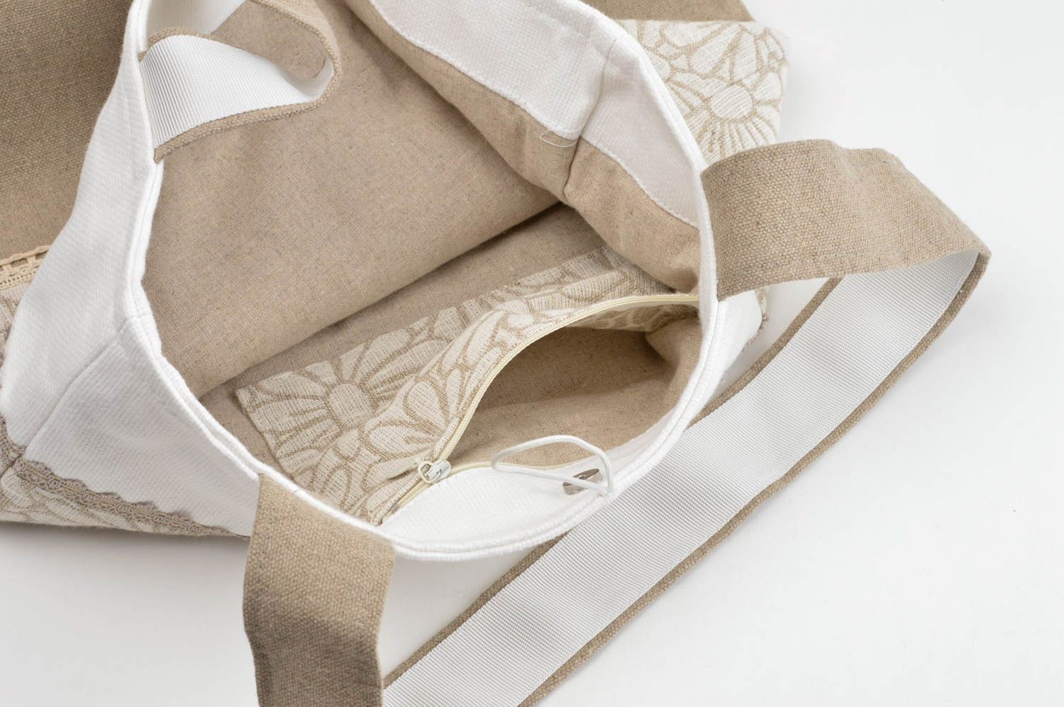 Handmade designer eco bag unusual textile bag for women elegant accessory photo 3