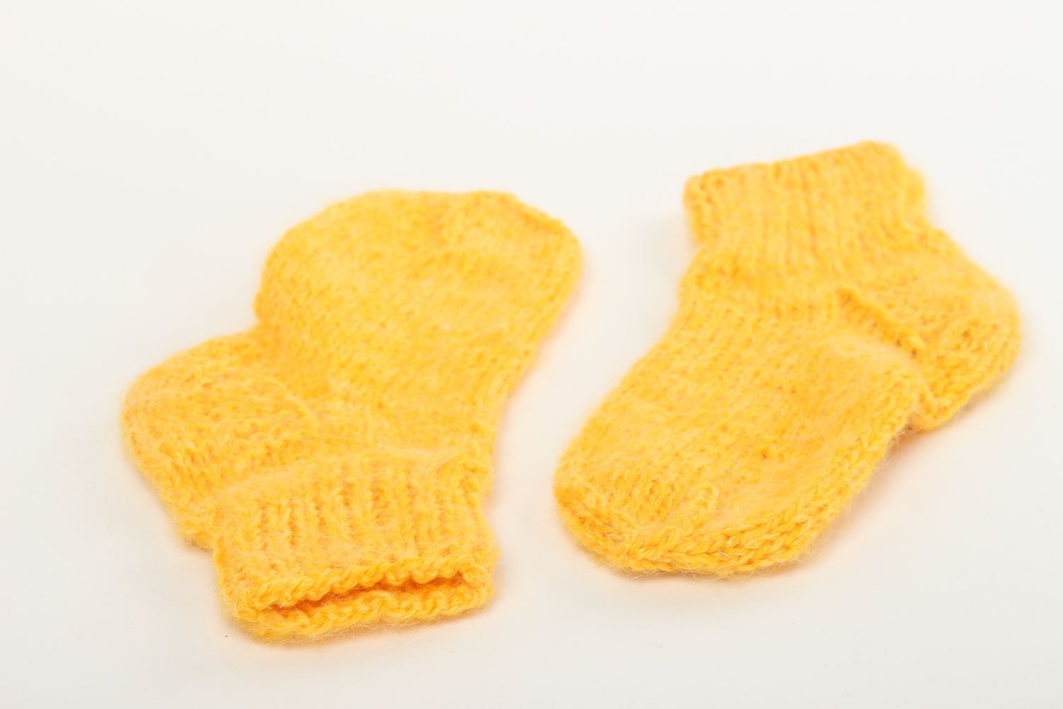 Handmade grelle gelbe gestrickte Socken Accessoires für Frauen Damen Wollsocken foto 3