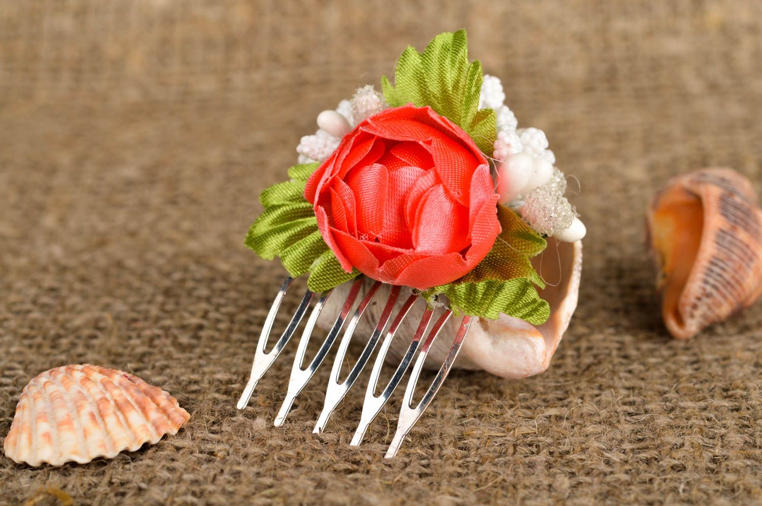 Blumen Haarschmuck handmade Haar Kamm Accessoire für Haare originelles Geschenk  foto 1