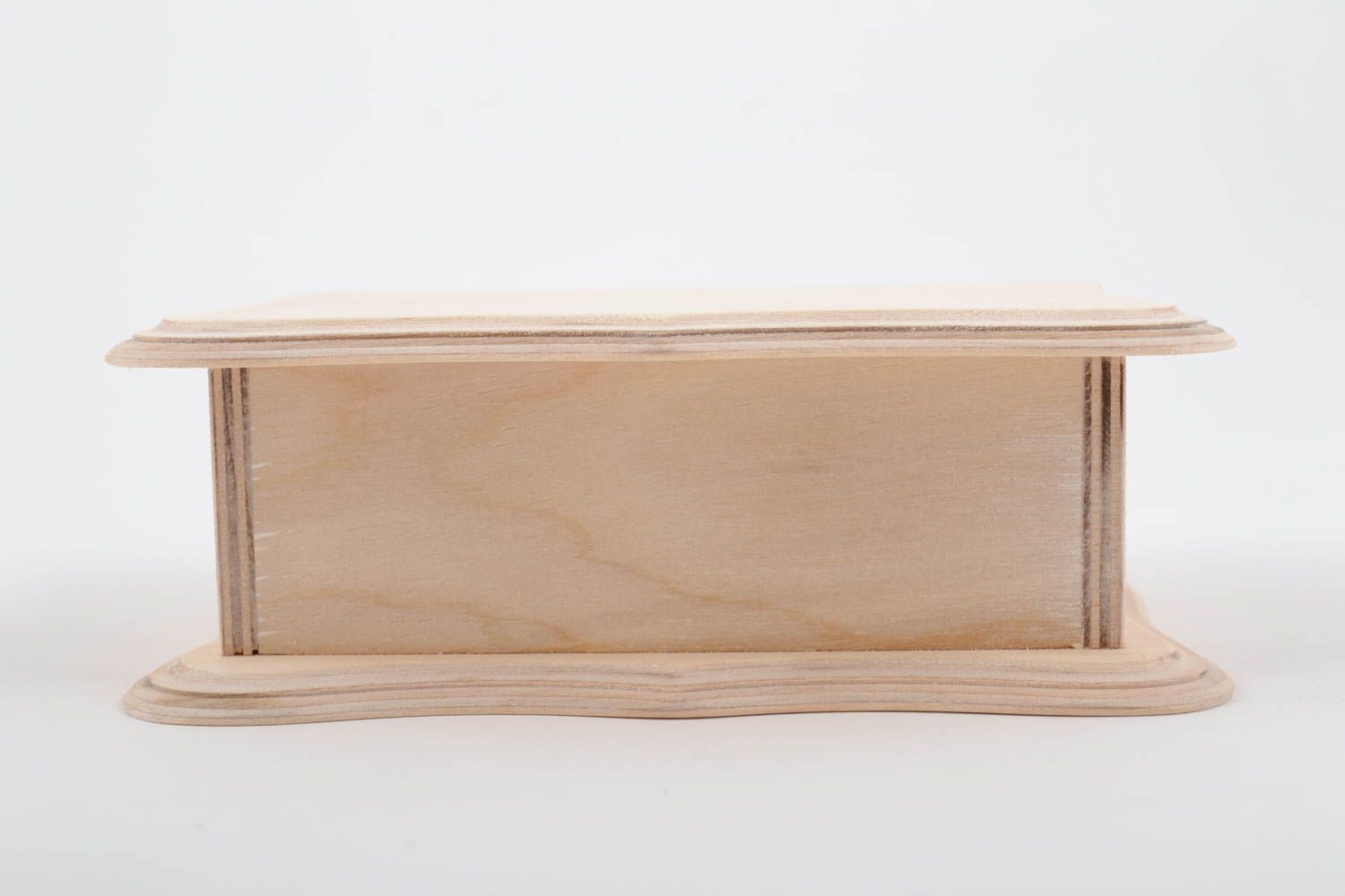 Boîte rectangulaire en bois brut à décorer faite main pour loisirs créatifs photo 4