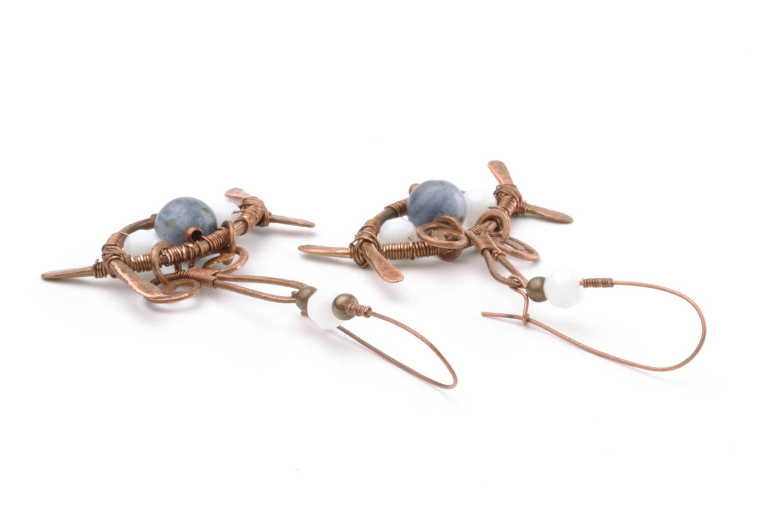 Handgemachte Ohrringe aus Kupfer Freiraum foto 4