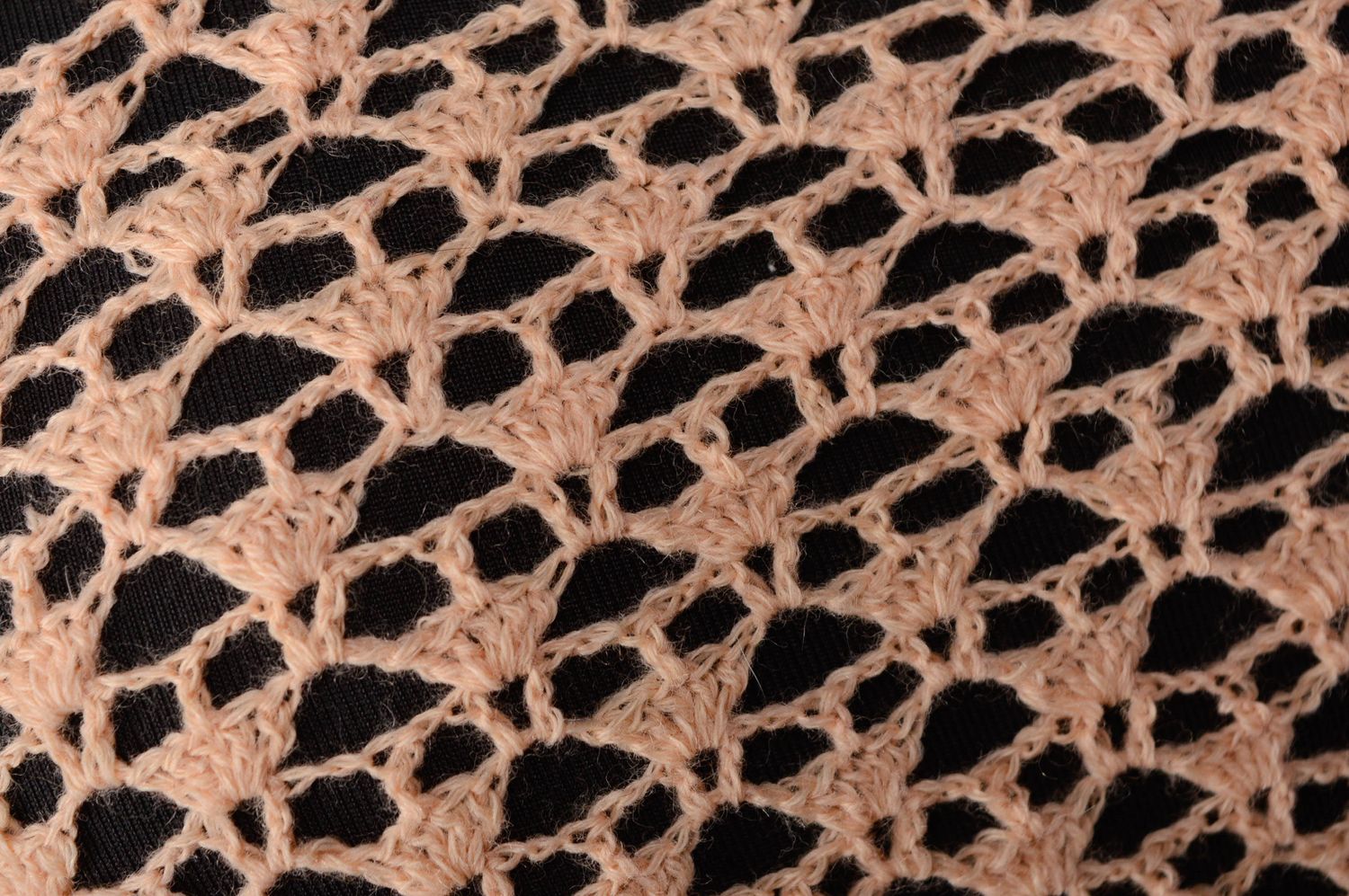 Robe tricotée au crochet mi-longue rose faite main photo 3