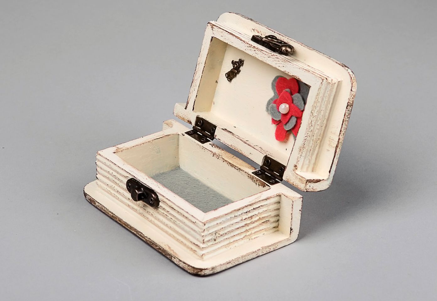 Caja de madera con fornitura vintage París, decoupage foto 2