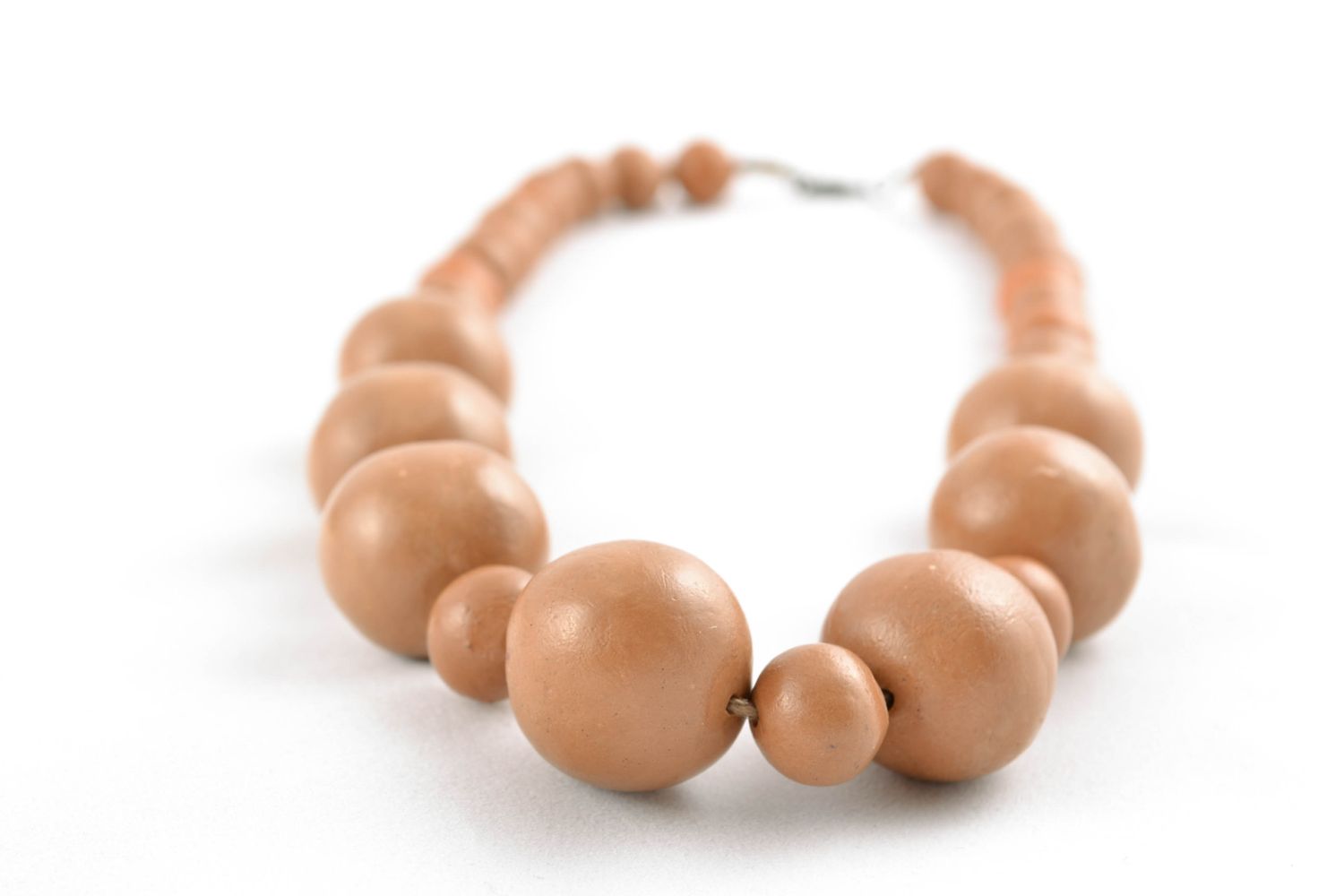 Ceramic bead necklace in eco style photo 3