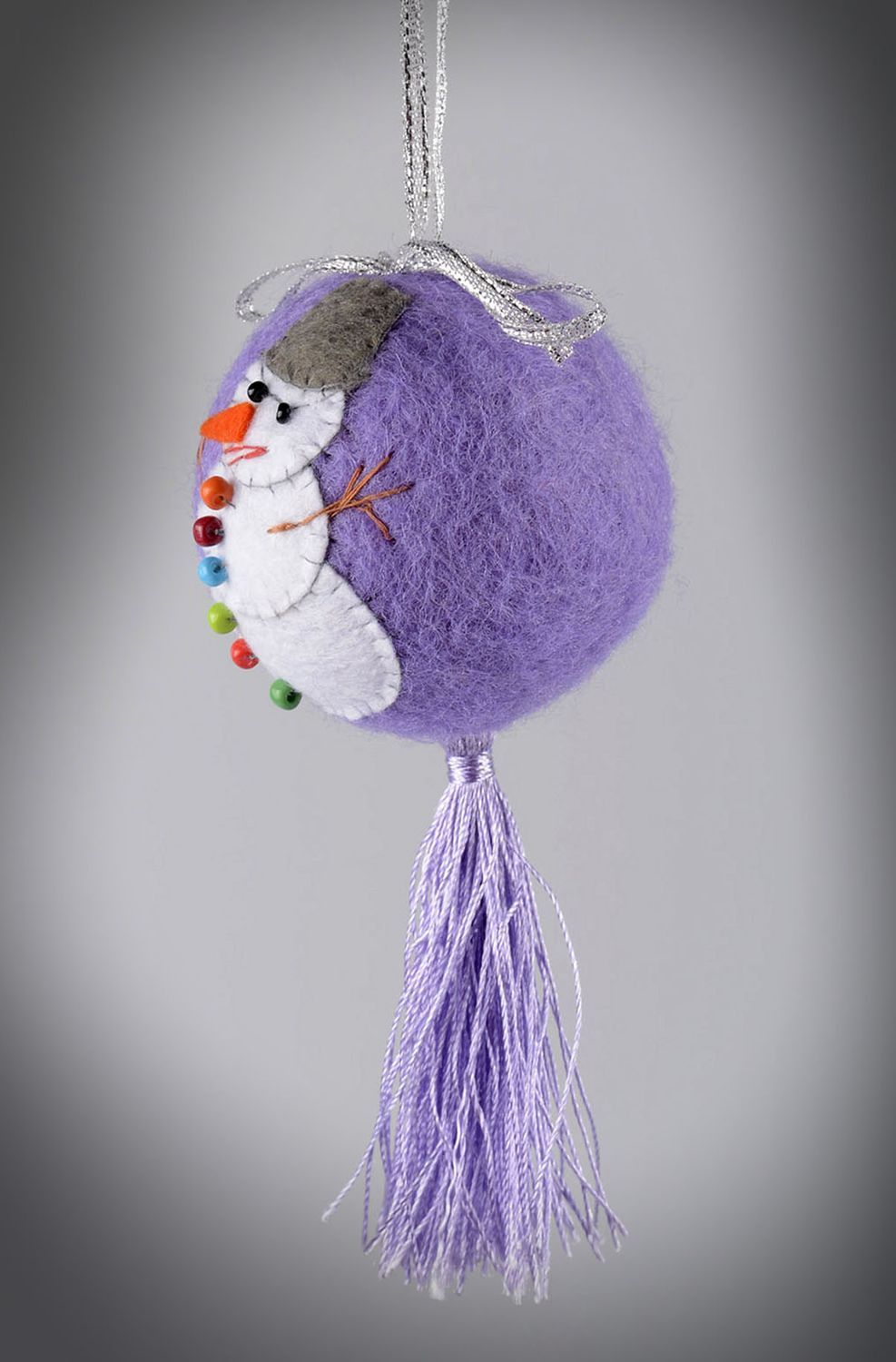 Handmade Christmas ornament soft Christmas ball wool felting decorative use only photo 5