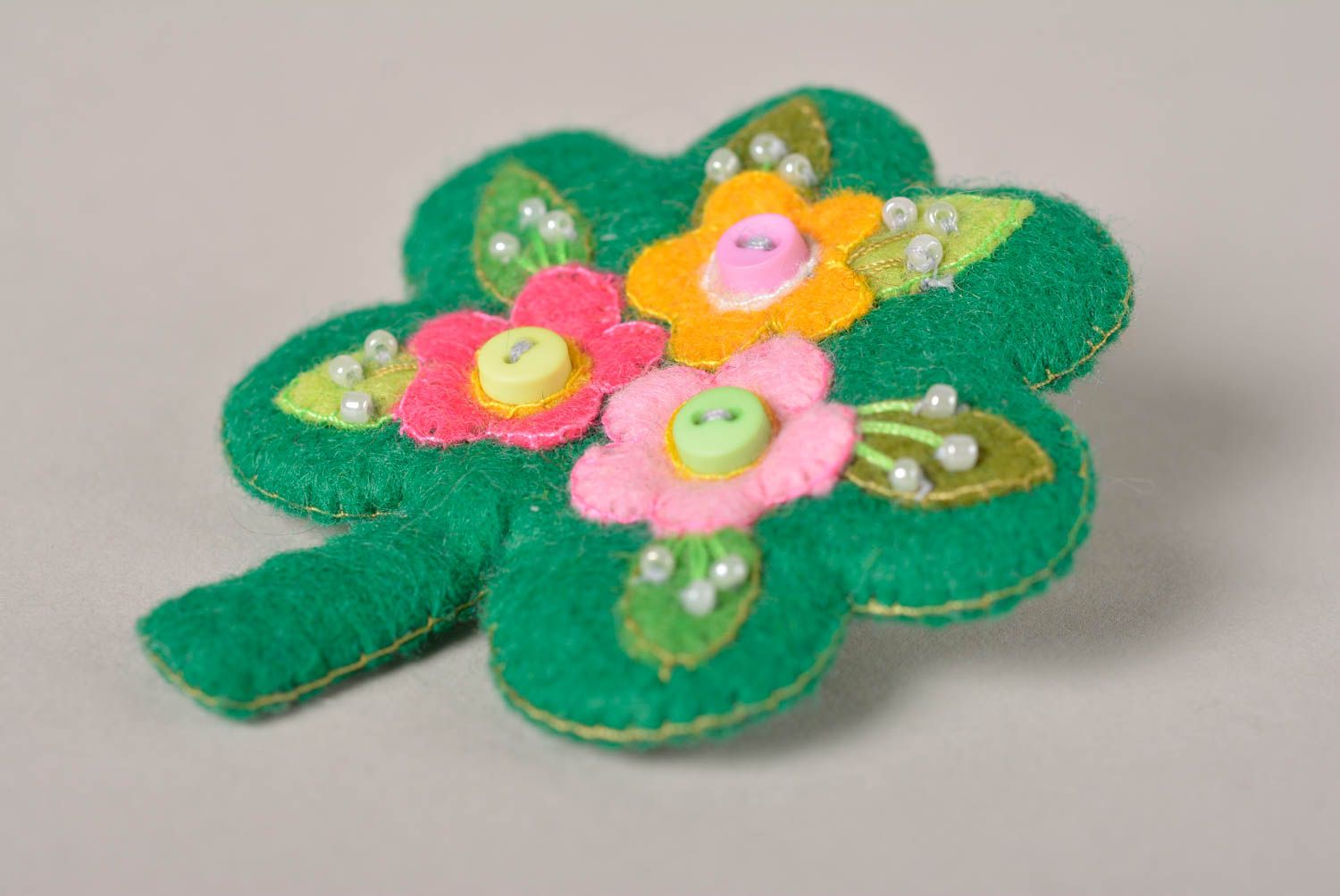 Stylish handmade felt brooch pin textile brooch cool jewelry designs gift ideas photo 5