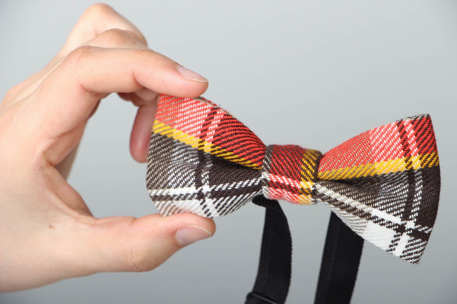 Текстильный галстук-бабочка ручной работы фото 4