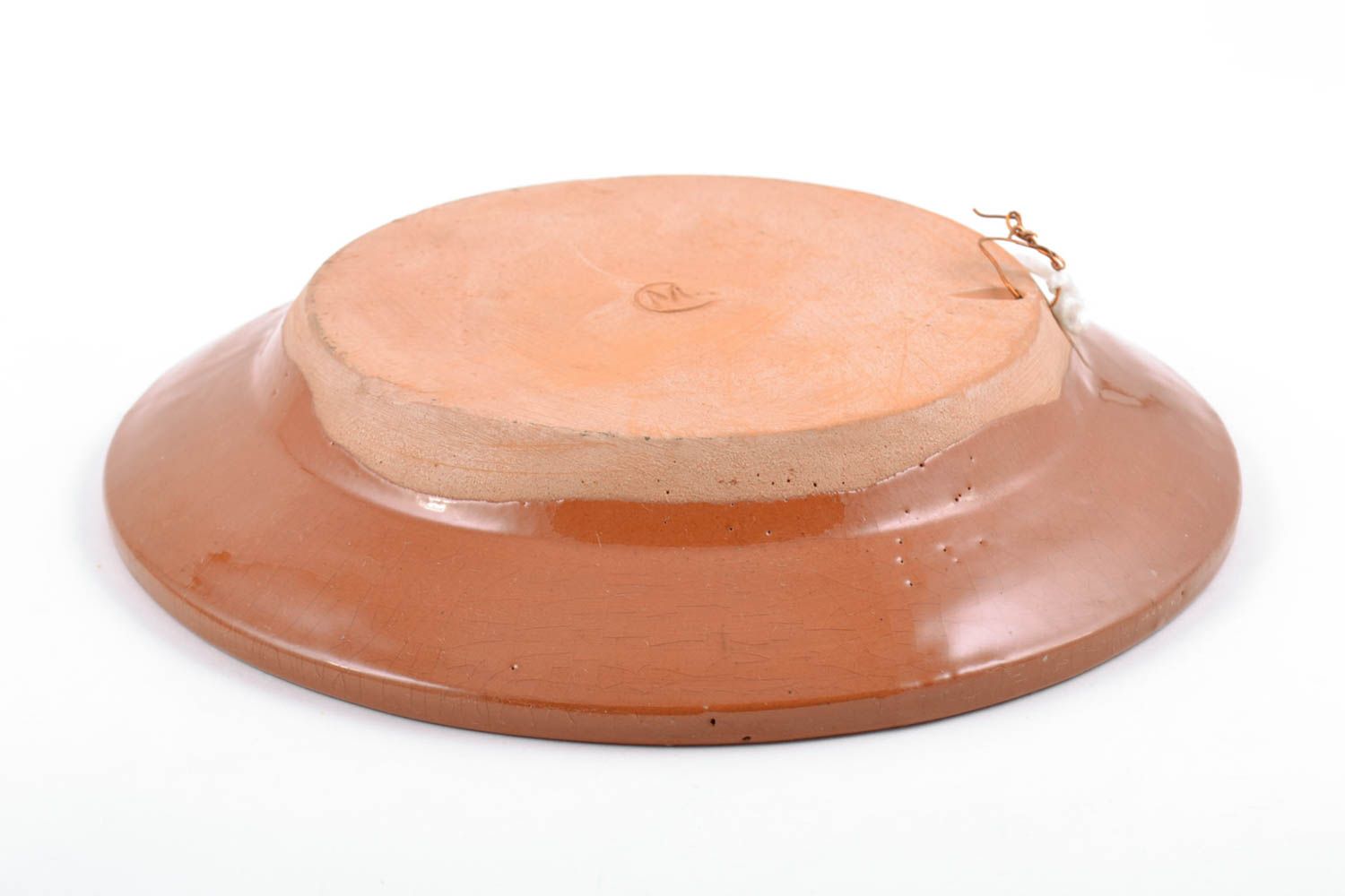 Ceramic plate with glaze painting decorative handmade beautiful interior pottery photo 5