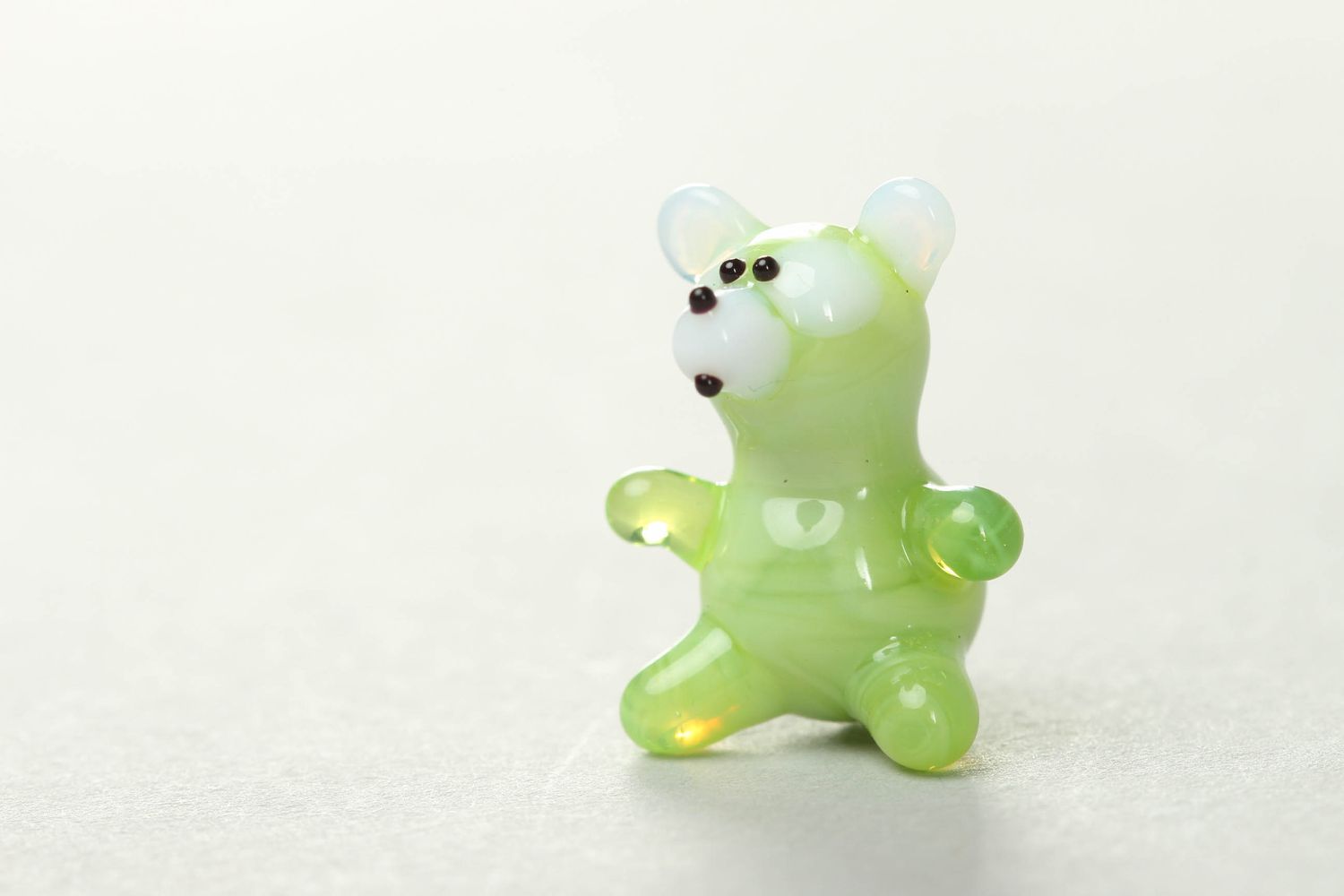 Handmade glass figurine Bear Cub photo 1