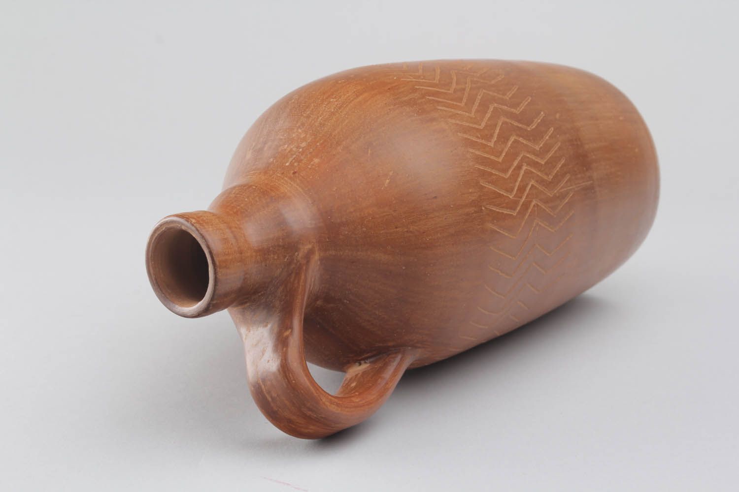 Garrafa de argila feita à mão louça de cerâmica decorativa artesanal foto 4