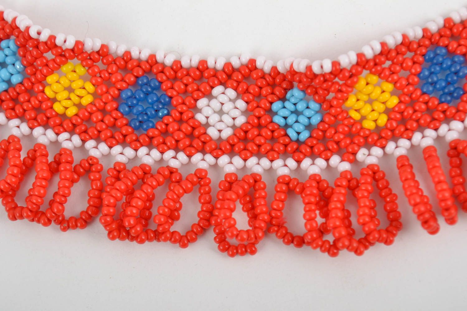 Collar de abalorios checos artesanal vistoso multicolor original femenino foto 3