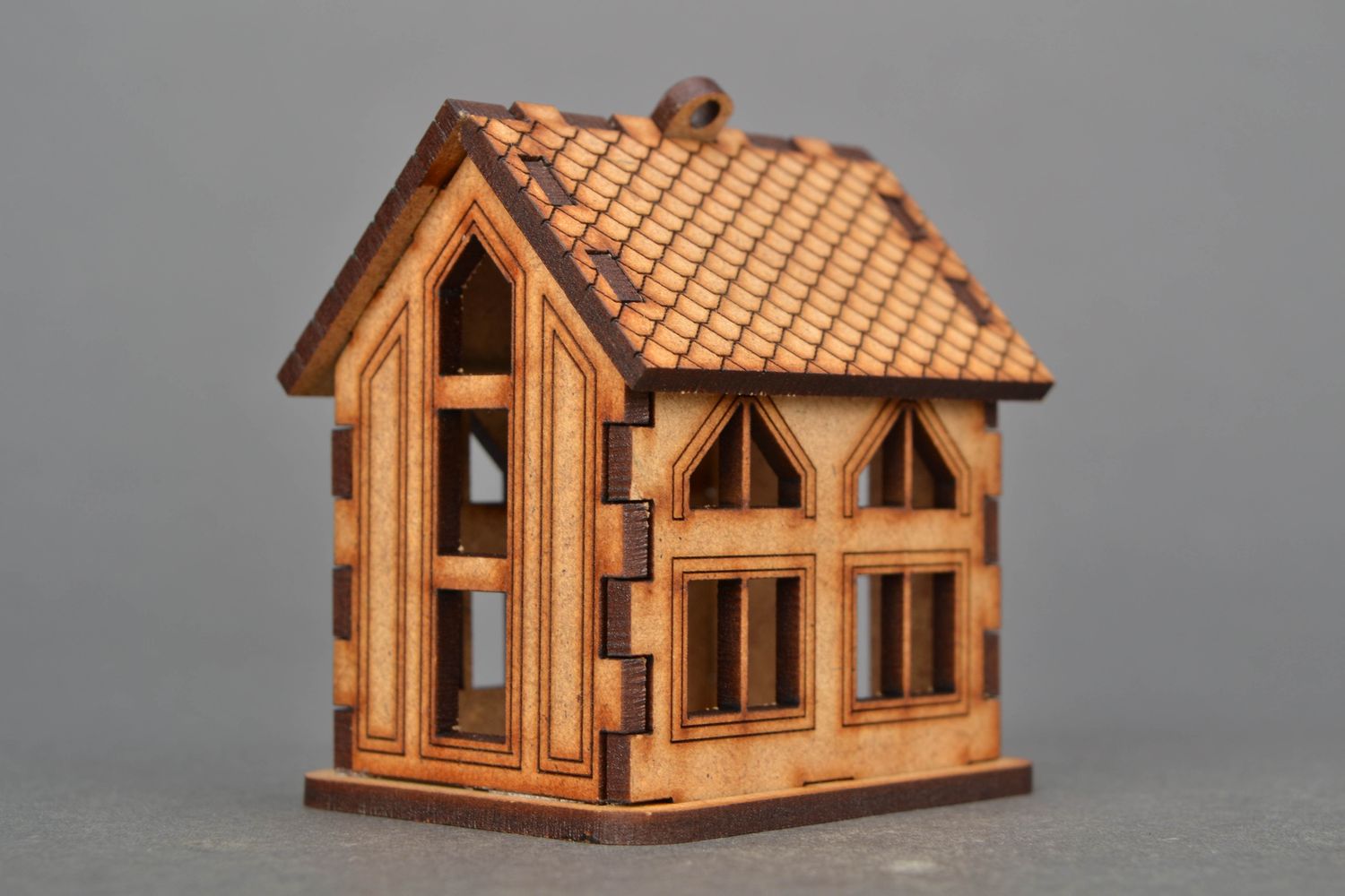 Maisonnette en bois miniature à décorer faite main photo 1