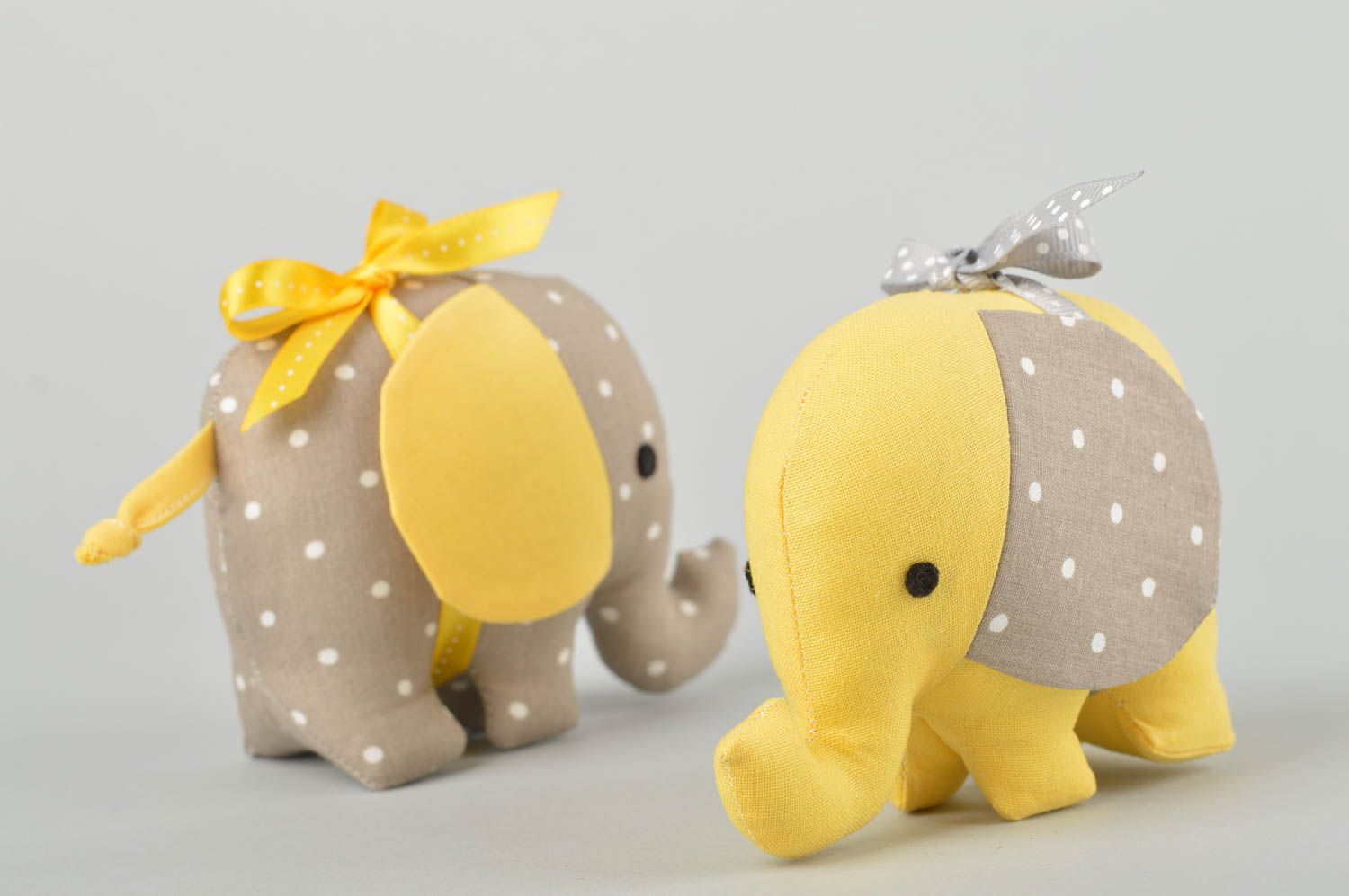 Kuscheltier Set Elefant Stofftiere natürliches Spielzeug für Kinder und Deko foto 2