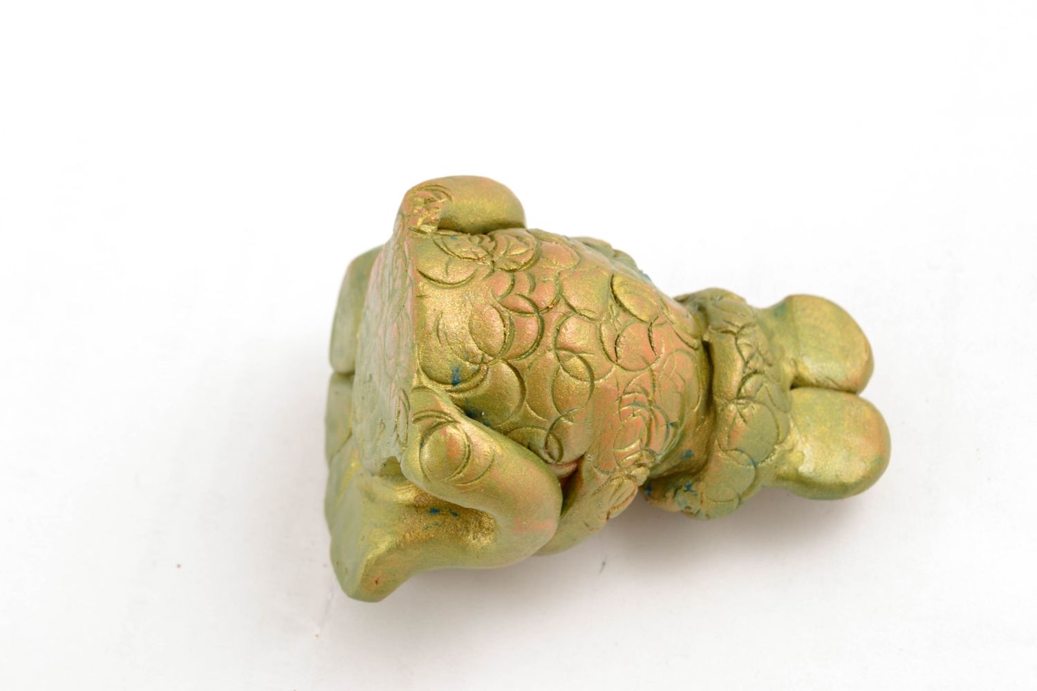 Clay statuette of frog photo 5