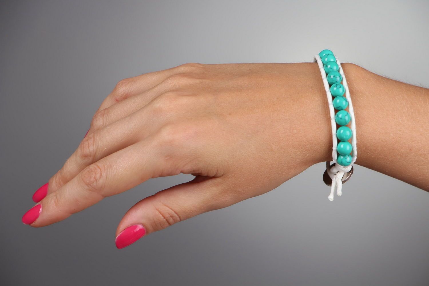 Bracelet fait main original avec turquoise  photo 5