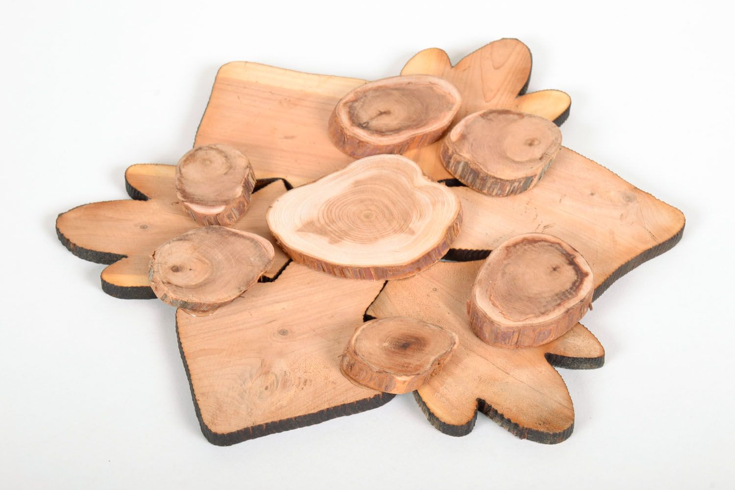 Salvamantel de madera para platos calientes foto 4