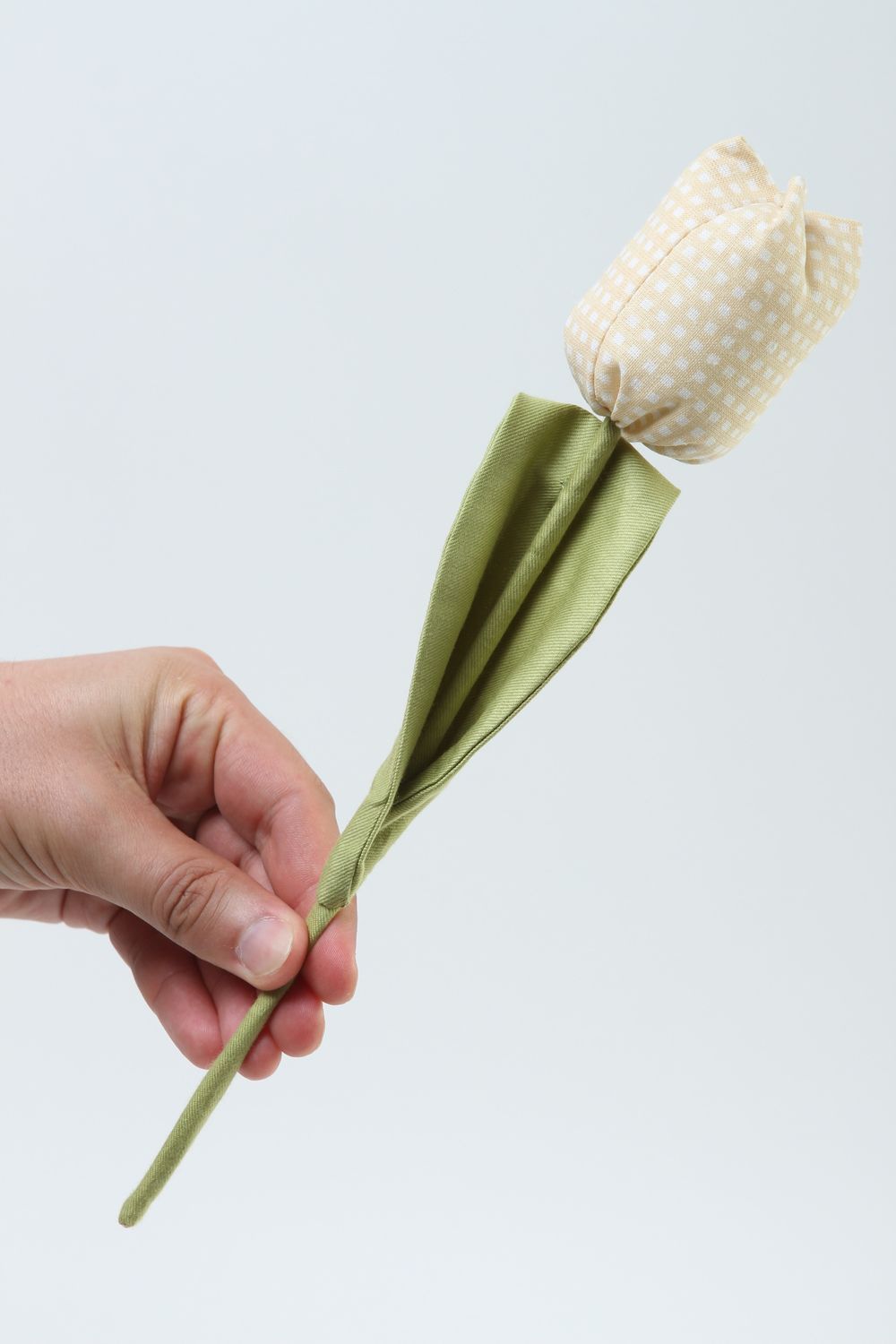 Fleur artificielle Déco maison faite main tulipe Cadeau original coton tissu photo 6