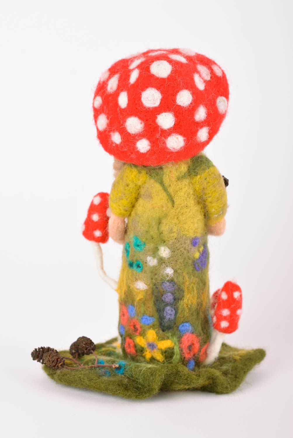 Игрушка ручной работы валяная игрушка берегиня леса декор для дома милая фото 2