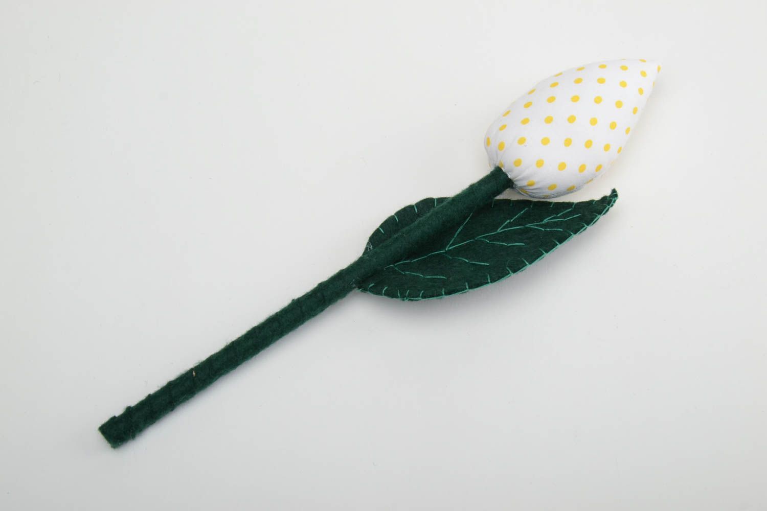 Soft artificial flower tulip for interior decor handmade soft pendant toy photo 2