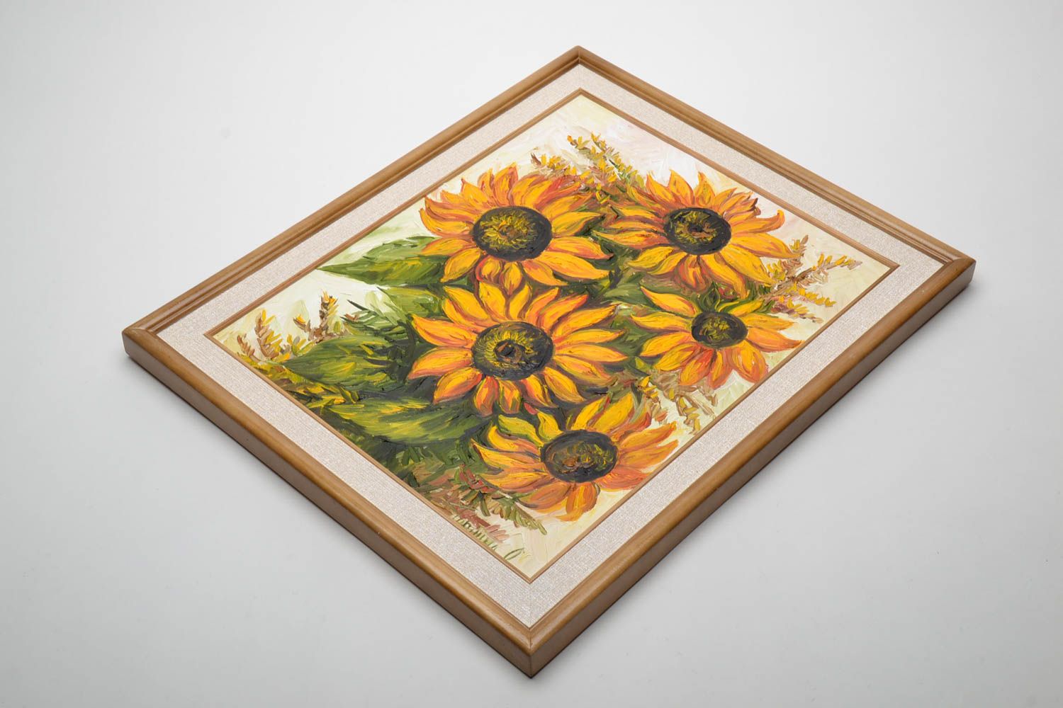 Oil painting Sunflowers photo 2