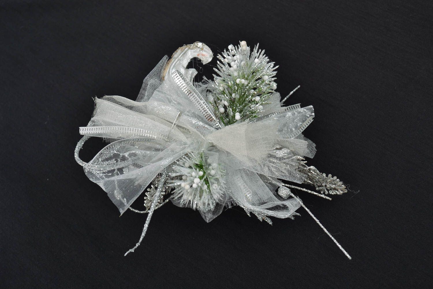 Handmade wedding accessory designer brooch unusual boutonniere flower brooch photo 4
