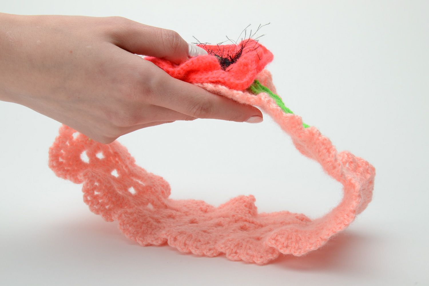 Handmade crochet children's headband photo 5