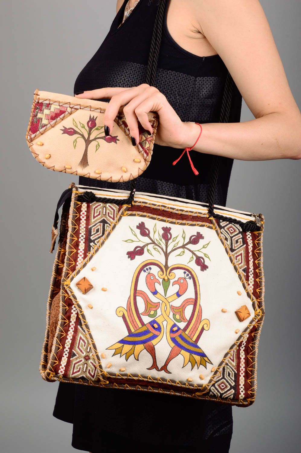 Handmade tarpaulin purse fabric wallet stylish designer bag for women photo 3