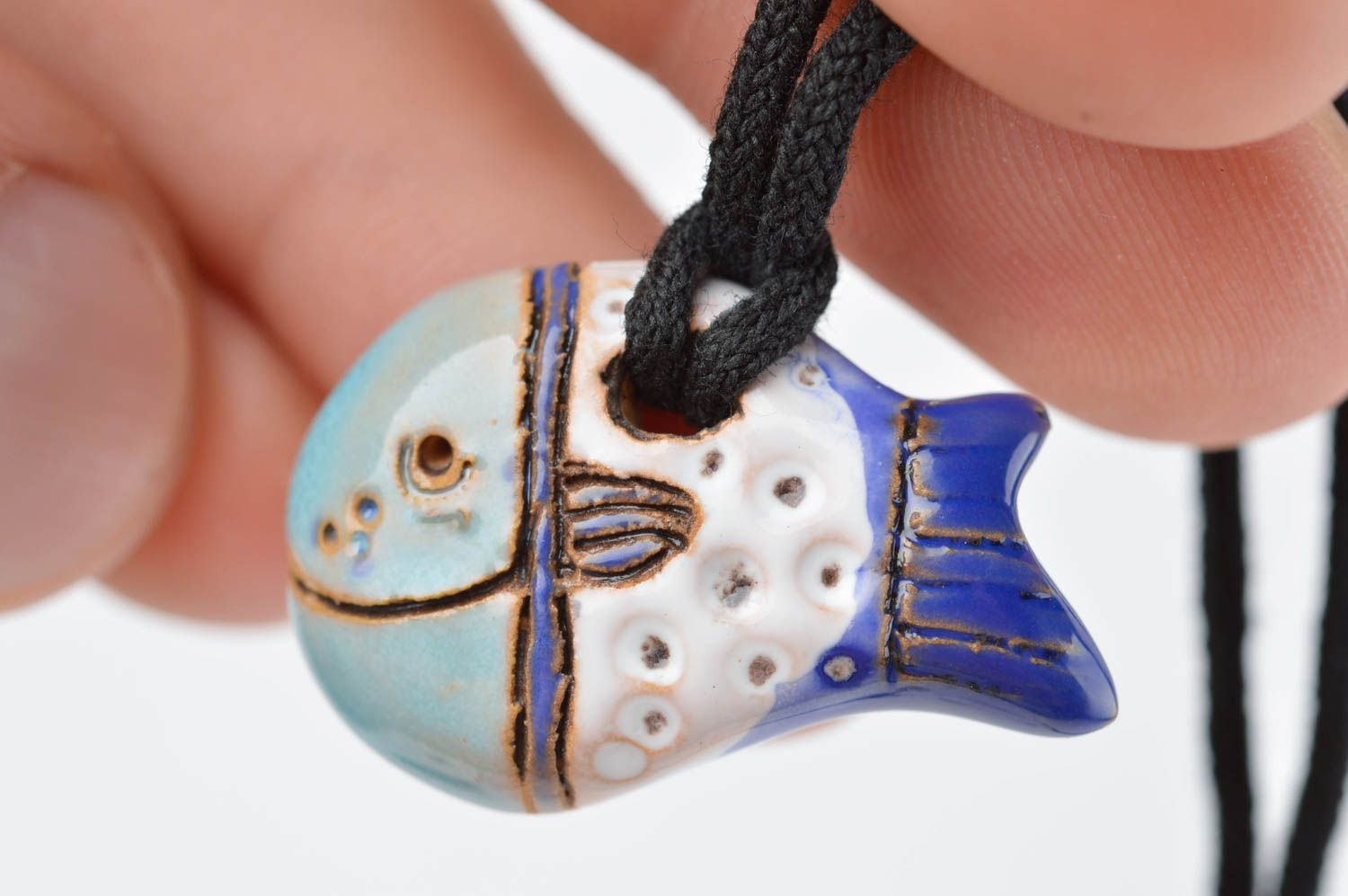 Beautiful handmade ceramic pendant cool jewelry designs neck accessories photo 5