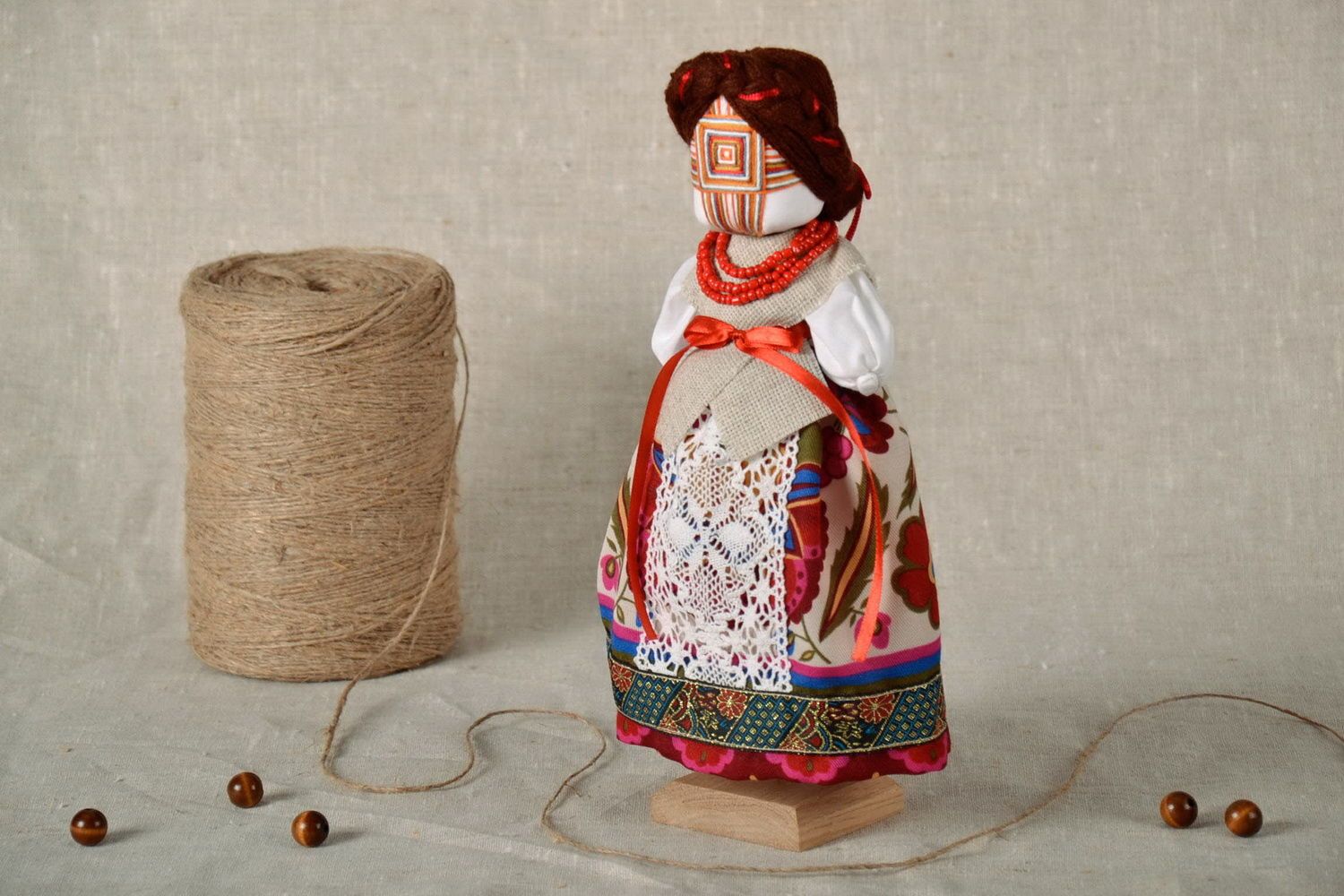 Motanka doll with ribbons photo 2