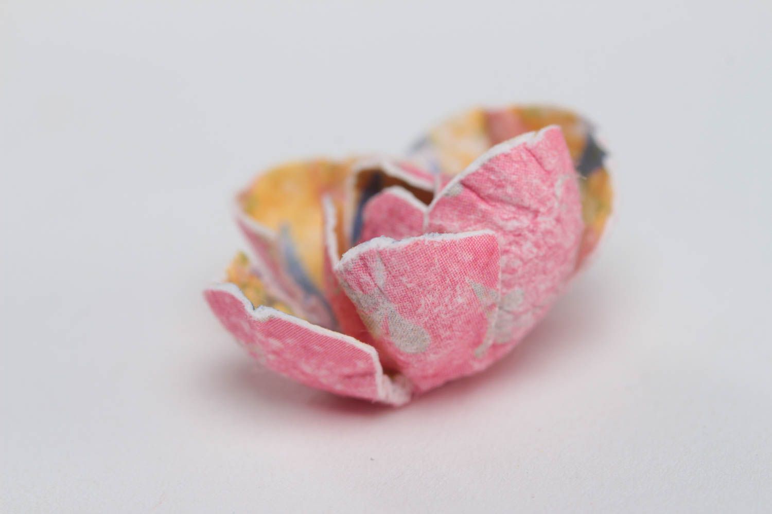 Fleur en papier pour scrapbooking faite main décorative peinte couleur rose photo 3