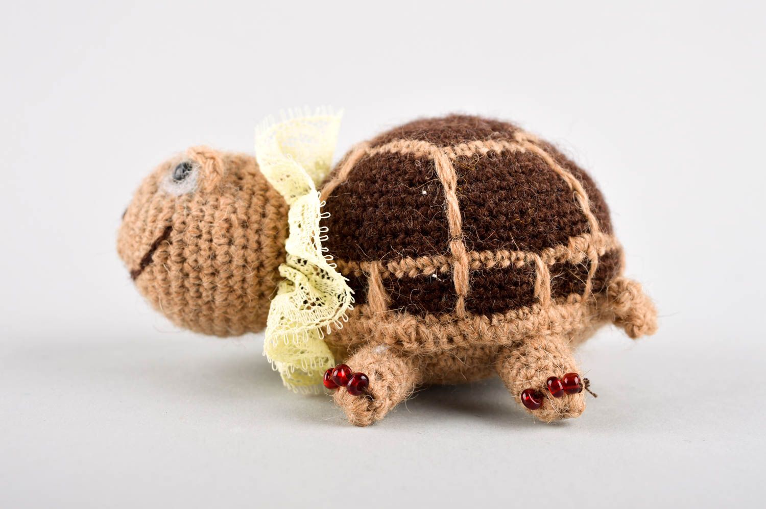 Juguete artesanal con forma de tortuga regalo original peluche para niños foto 3