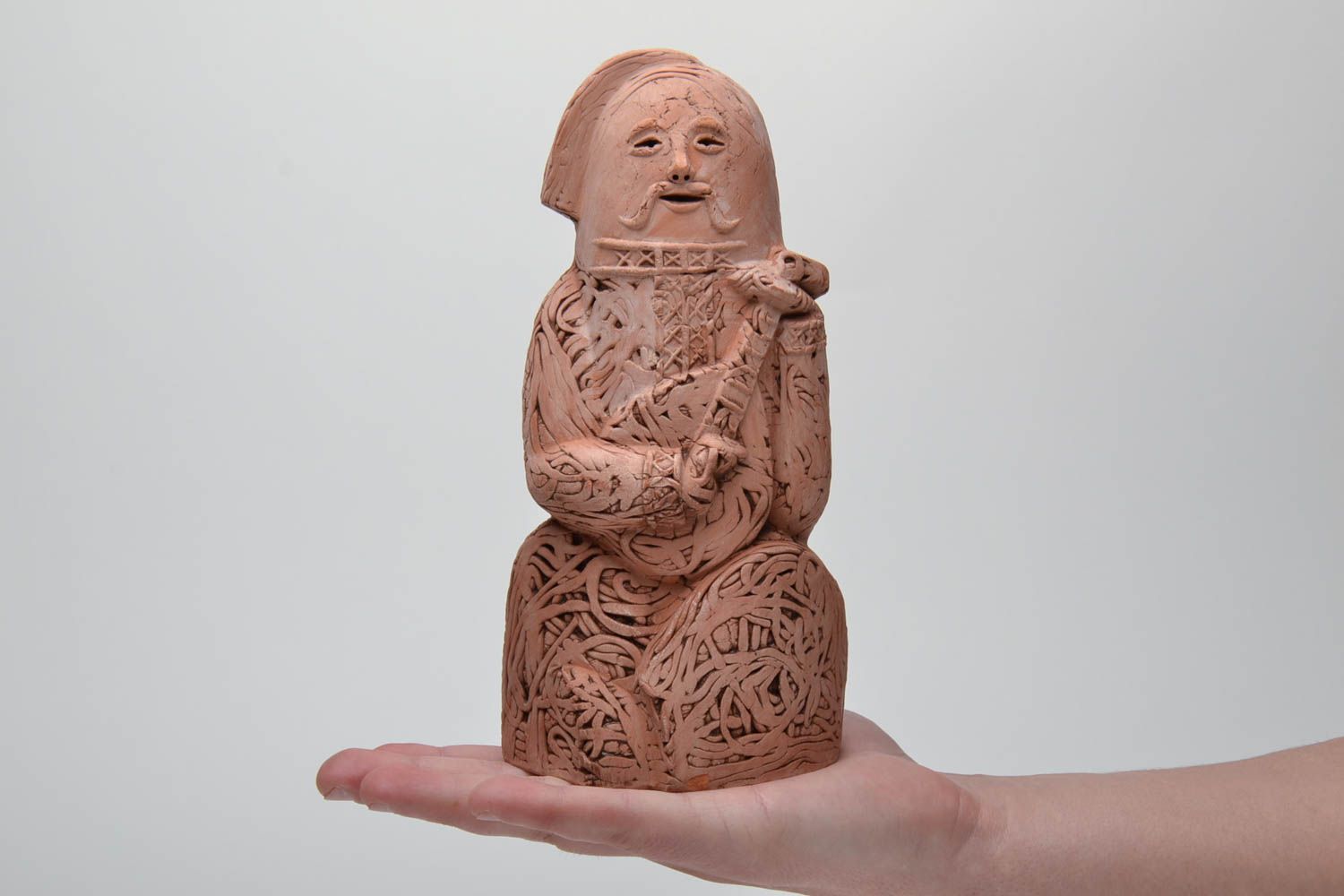 Handmade clay statuette Cossack photo 5