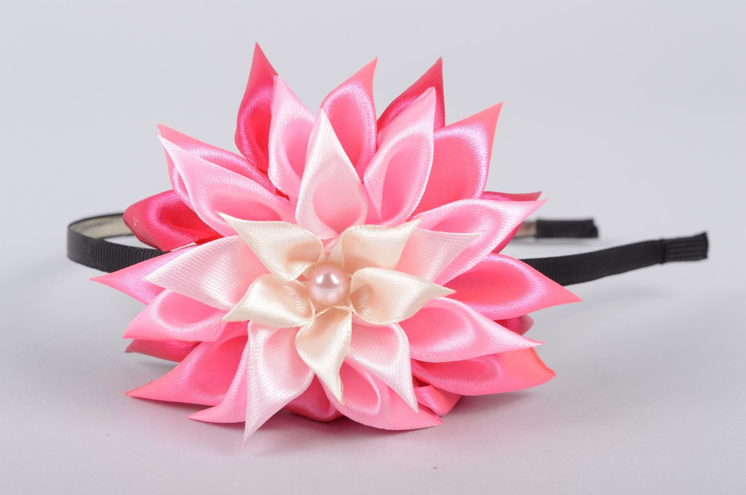 Rosa Blumen Haarreif handmade Haar Schmuck Geschenk für Mädchen originell schön foto 3