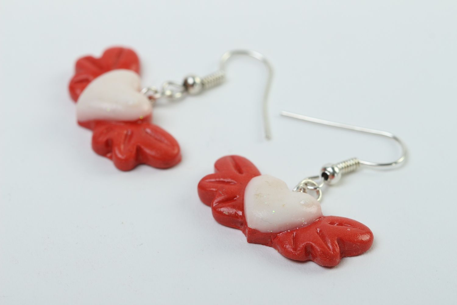 Handmade dangling earrings designer beautiful earrings fashionable hearts photo 3