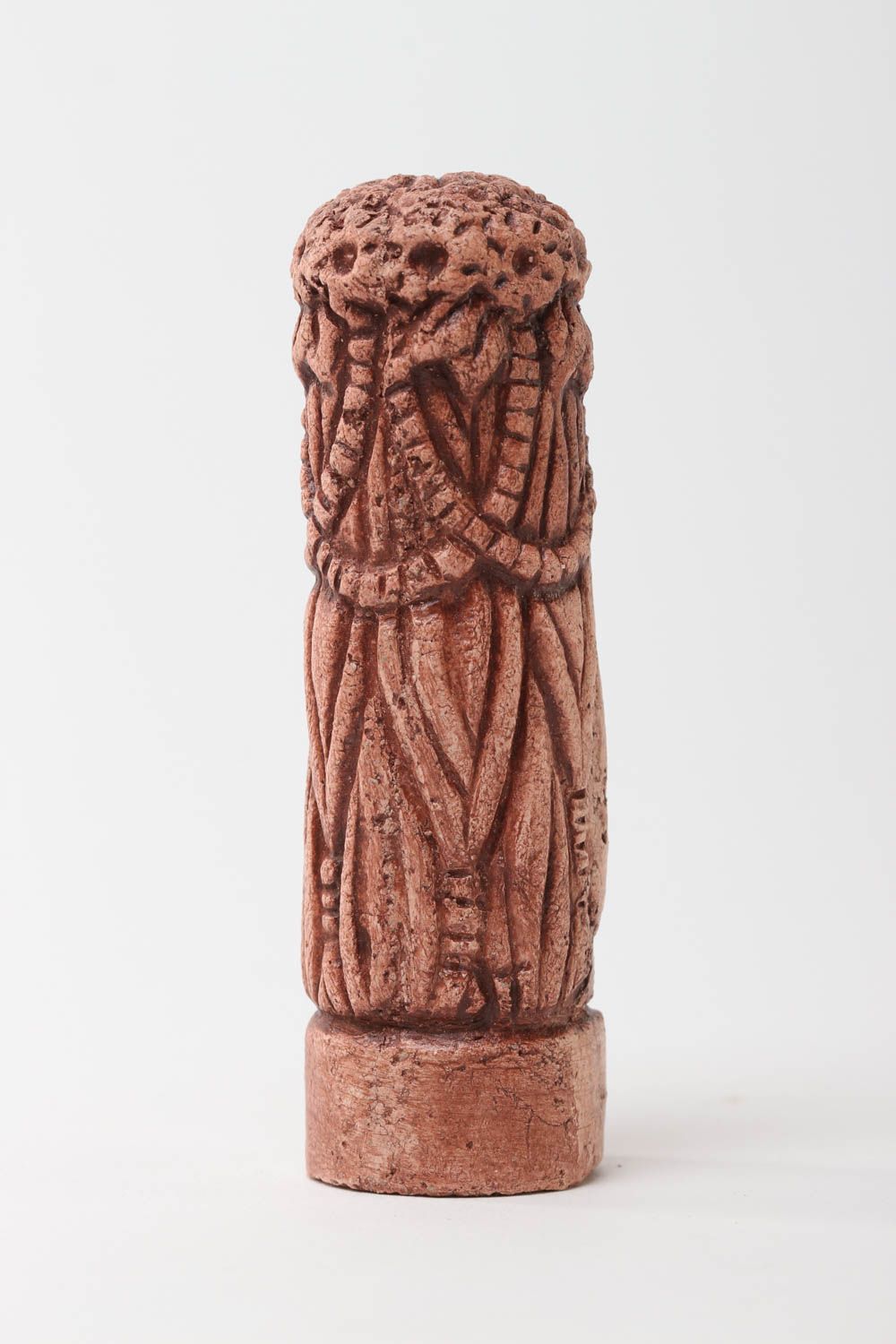 Figura de arcilla hecha a mano decoración de interior amuleto de casa eslavo foto 3