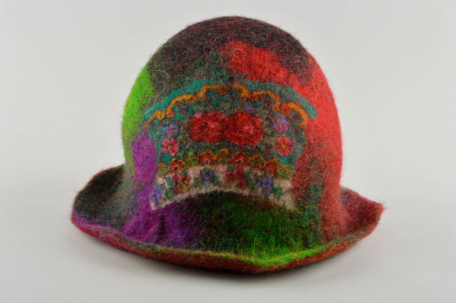 Sombrero de fieltro hecho a mano accesorio para cabeza regalo original foto 1