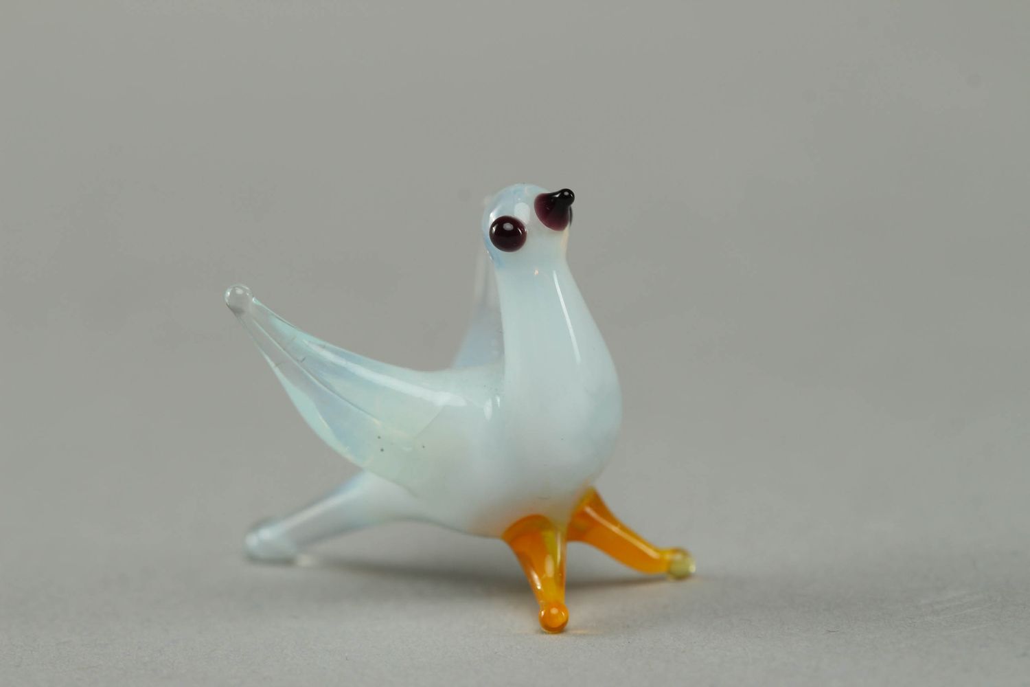 Schöne handmade Taube Figur aus Glas in Lampwork foto 1