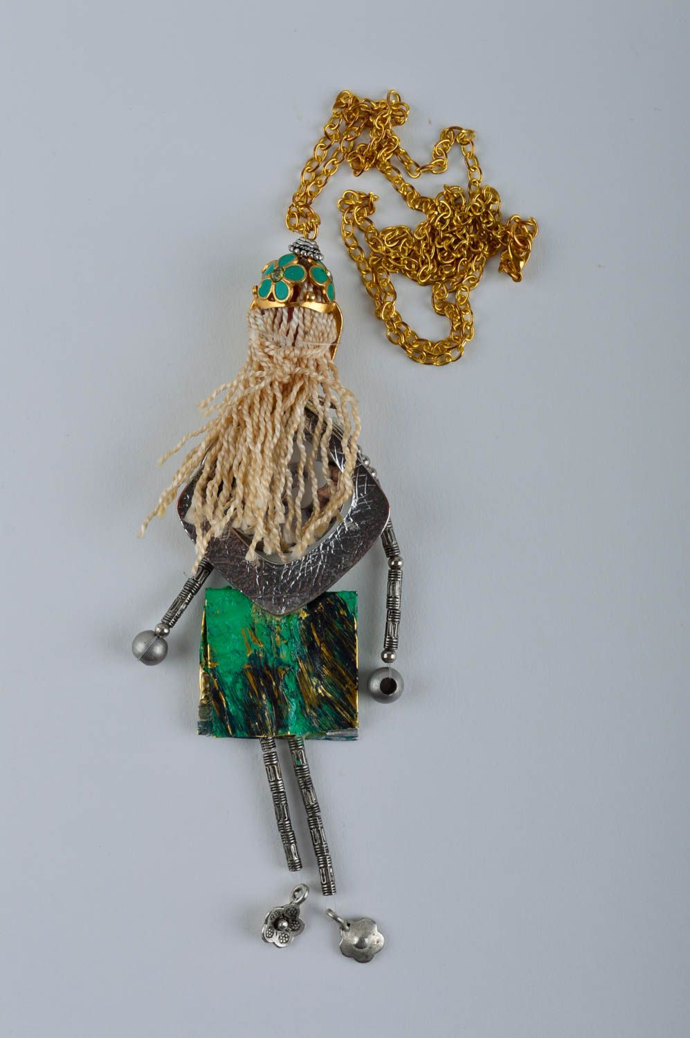 Украшение ручной работы стильный шейный кулон украшение на шею экстравагантное  фото 3