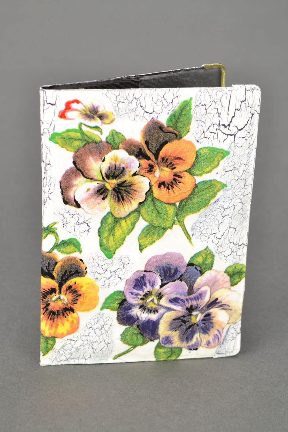 Passport cover with decoupage photo 1