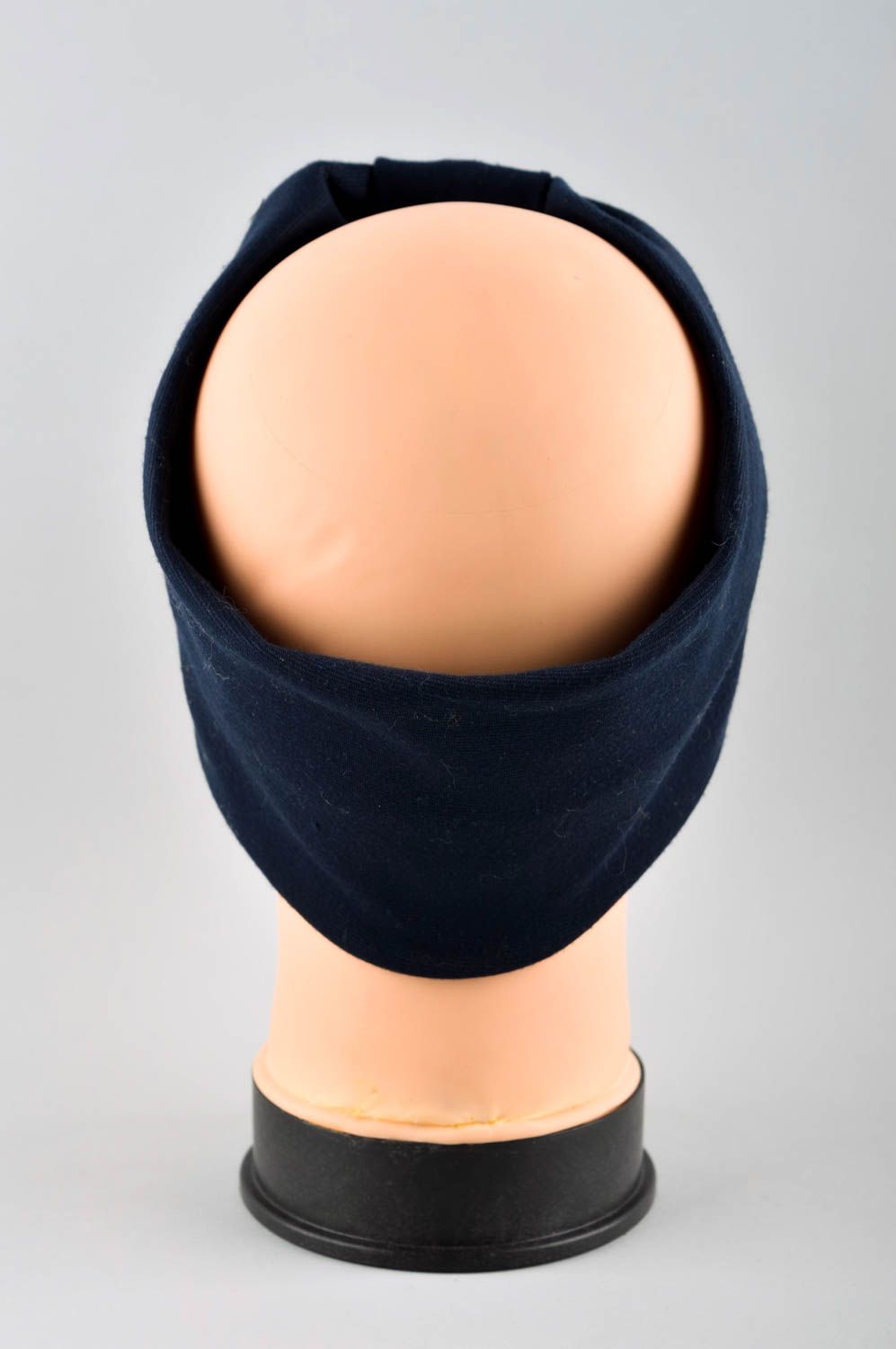 Kopfbedeckung Chemo handmade Haar Accessoire Turban Chemo Frauen Geschenk blau foto 4