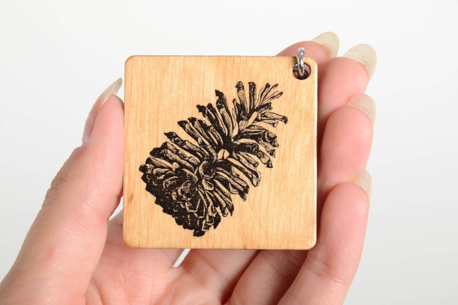 Handmade souvenir unusual gift for men designer keychain wooden keychain photo 2