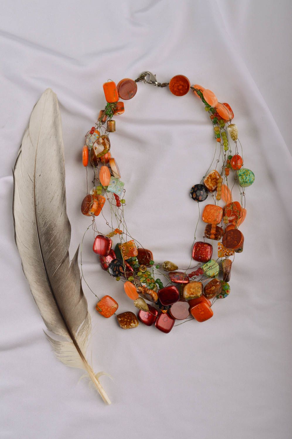 Collar artesanal con piedras artificiales bisutería de moda regalo para mujer foto 1