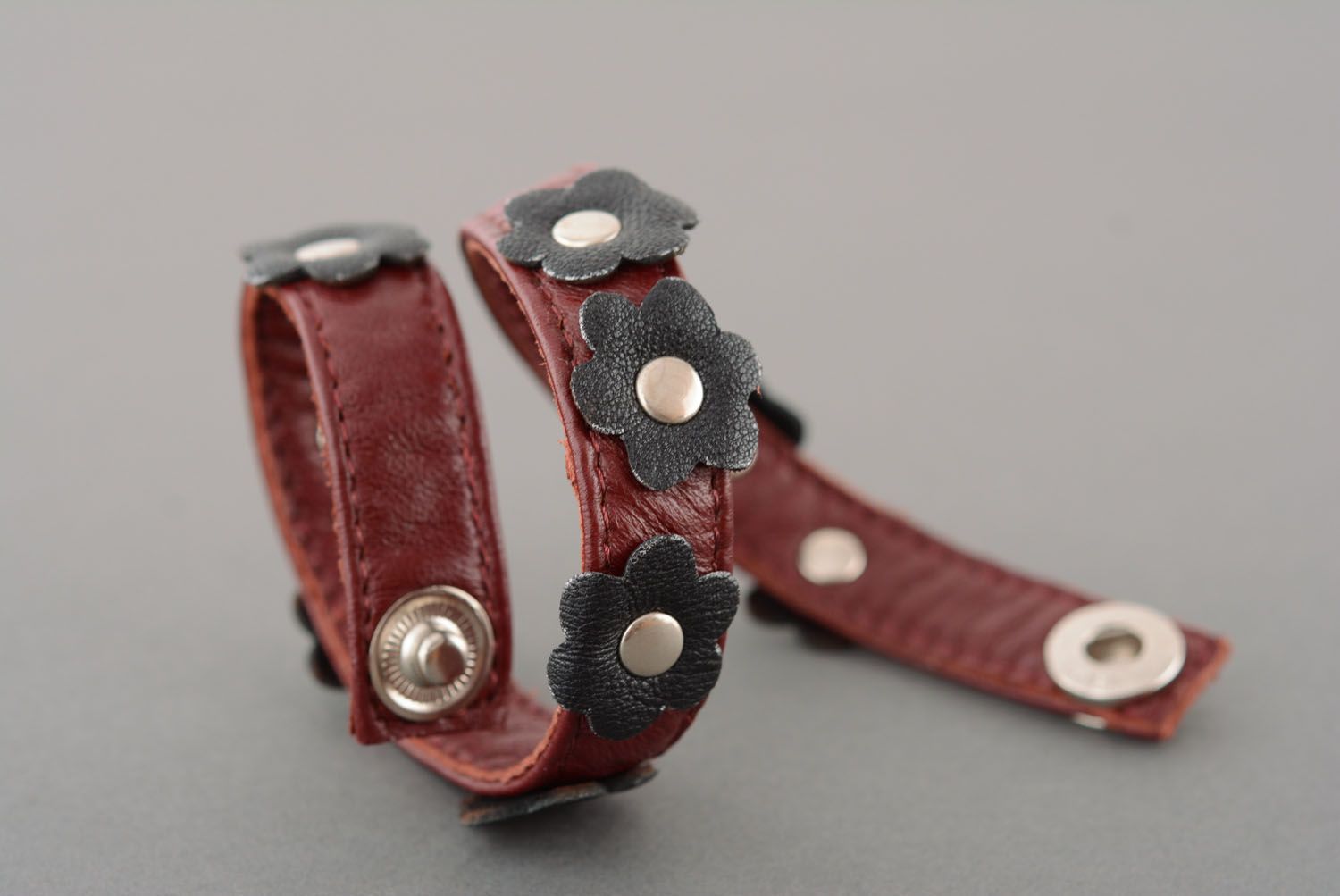 Two wrap stylish leather bracelet photo 3