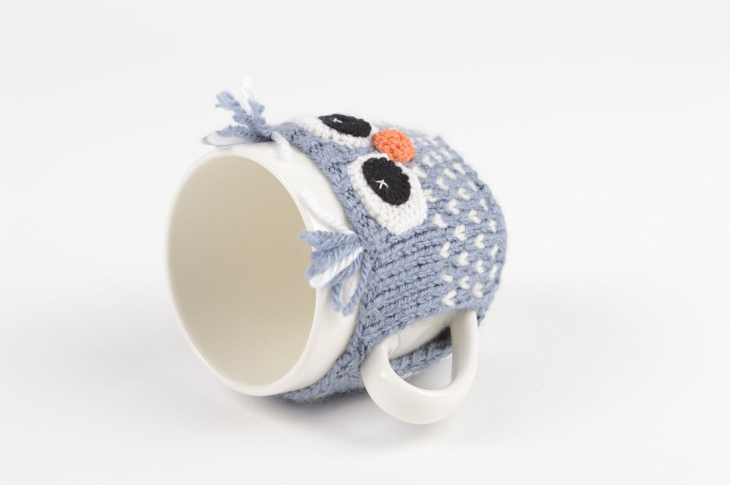 Tasse Keramik handgemacht Tasse mit Eule kreative Geschenkidee ausgefallen foto 3